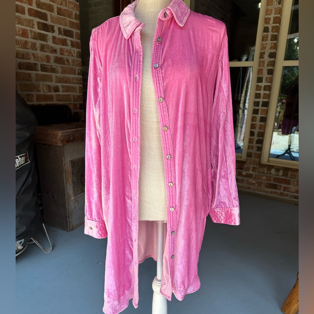 Ivy Jane Pink Velvet Cardigan